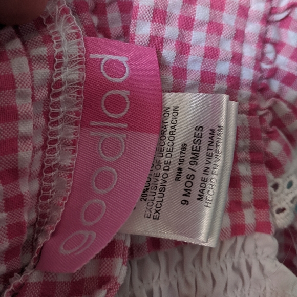 🍉Cutest Country Cowgirl Gingham Dress, Pink and white, Size 9 months - Picture 3 of 7